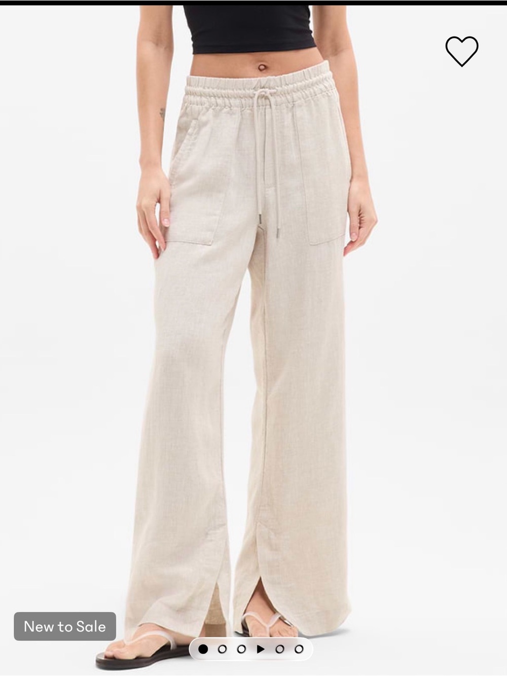 Athleta Retreat Linen Pants Undyed Size Small